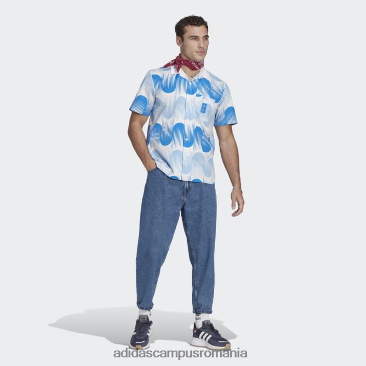 adidas campus romania camasa iconica spania bahia albastru deschis bărbați bahia albastru deschis/albastru strălucitor J266N27322