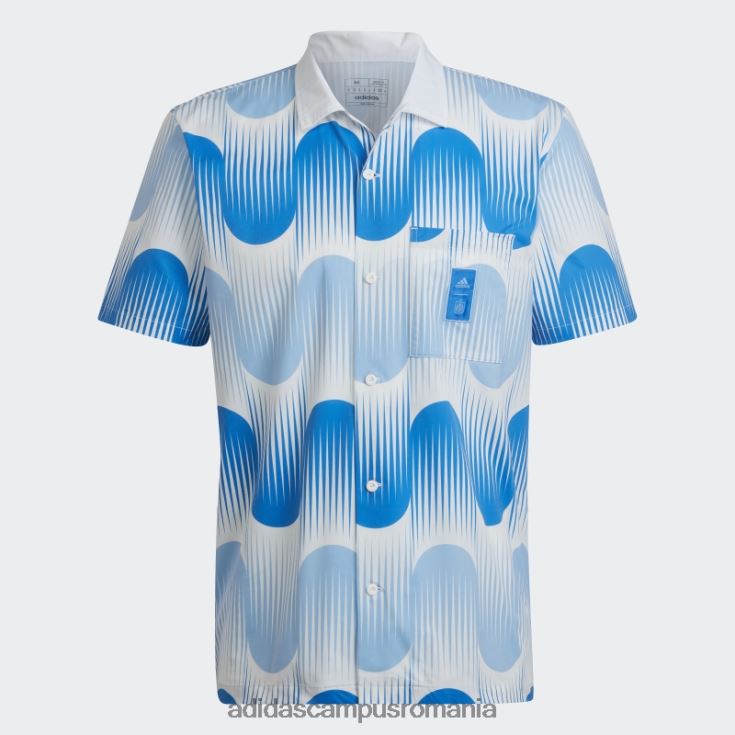 adidas campus romania camasa iconica spania bahia albastru deschis bărbați bahia albastru deschis/albastru strălucitor J266N27322