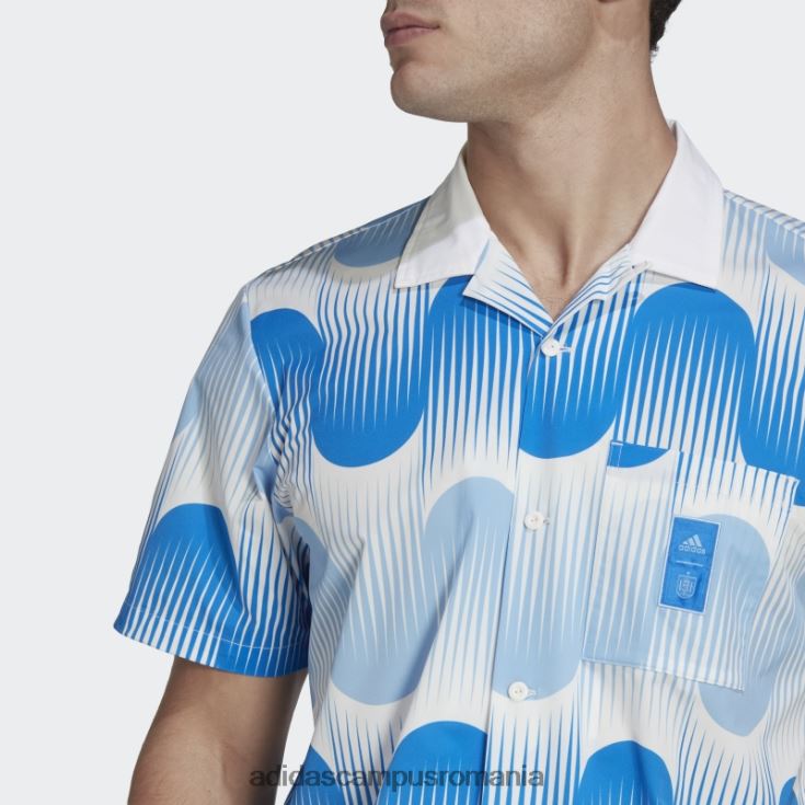 adidas campus romania camasa iconica spania bahia albastru deschis bărbați bahia albastru deschis/albastru strălucitor J266N27322