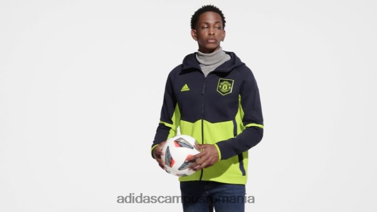 adidas campus romania cerneală jachetă imnul manchester united bărbați cerneală/slime J266N214005