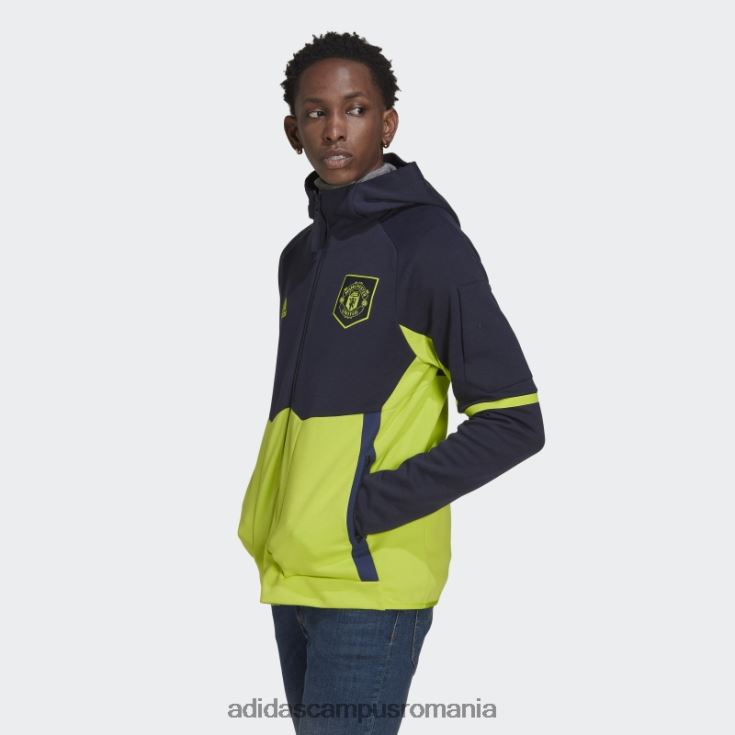 adidas campus romania cerneală jachetă imnul manchester united bărbați cerneală/slime J266N214005