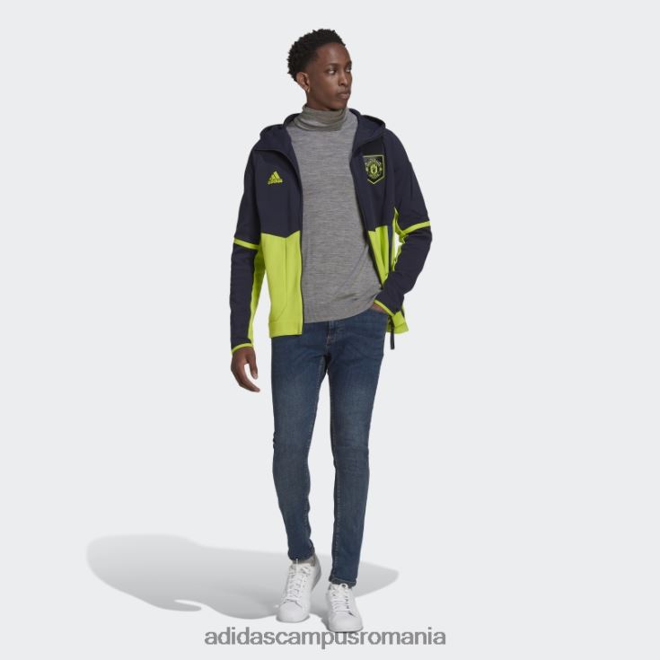 adidas campus romania cerneală jachetă imnul manchester united bărbați cerneală/slime J266N214005