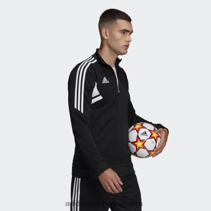 adidas campus romania condivo 22 track top negru bărbați alb negru J266N213832