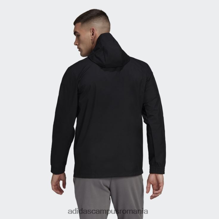 adidas campus romania entrada 22 jachetă pentru orice vreme neagră bărbați negru J266N26650
