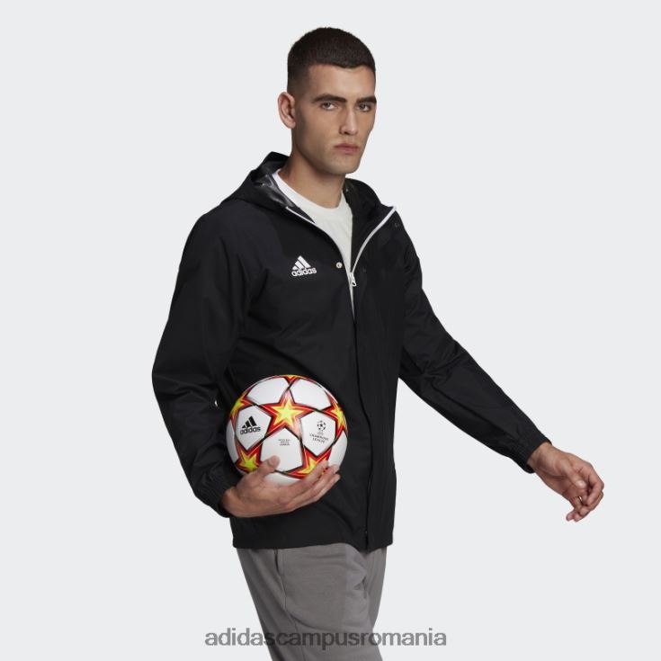 adidas campus romania entrada 22 jachetă pentru orice vreme neagră bărbați negru J266N26650