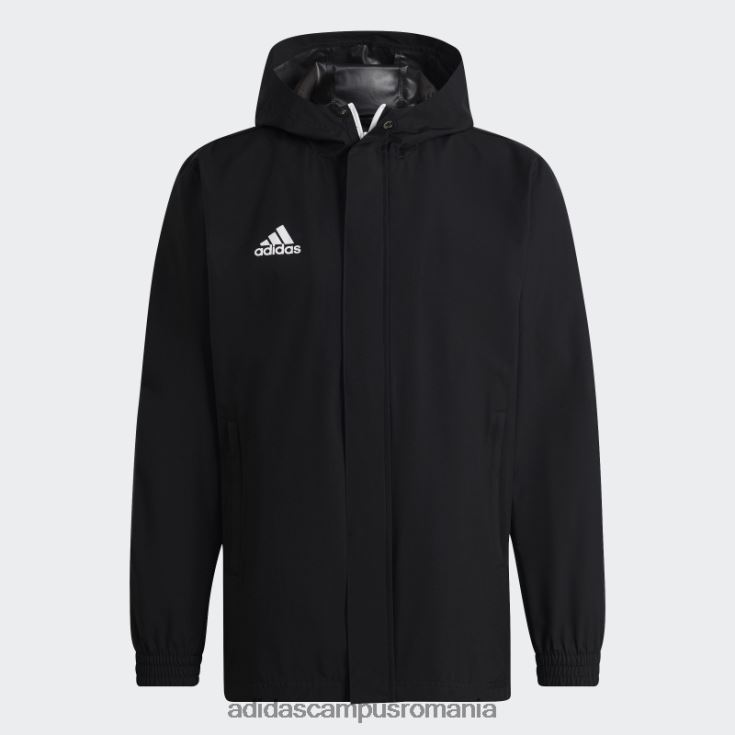 adidas campus romania entrada 22 jachetă pentru orice vreme neagră bărbați negru J266N26650