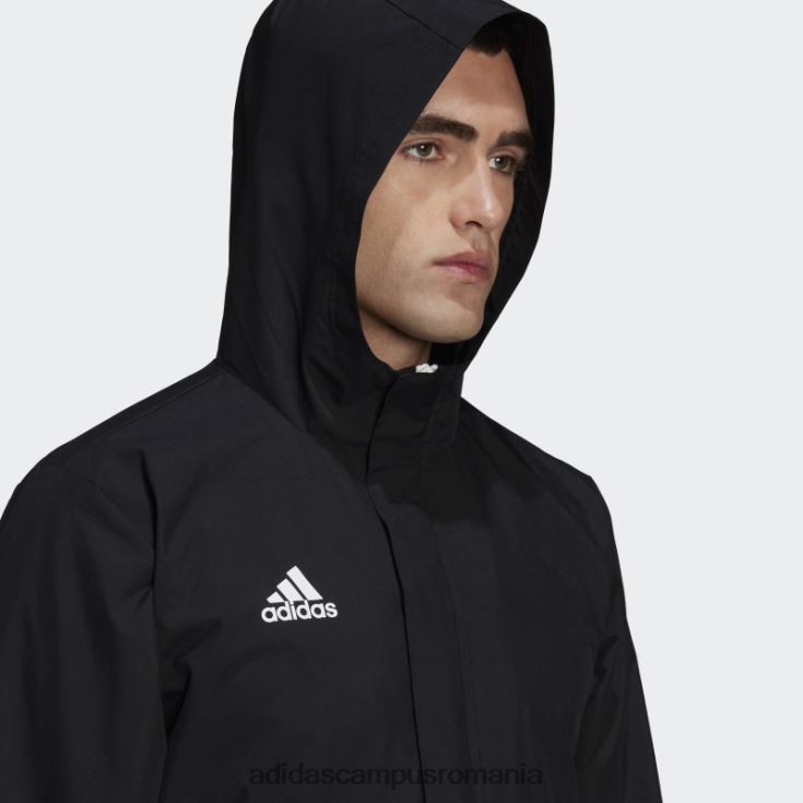 adidas campus romania entrada 22 jachetă pentru orice vreme neagră bărbați negru J266N26650