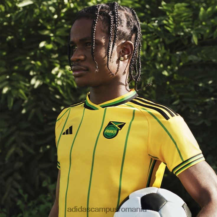 adidas campus romania fashion jamaica 23 home tricou verde bărbați auriu/verde J266N26559