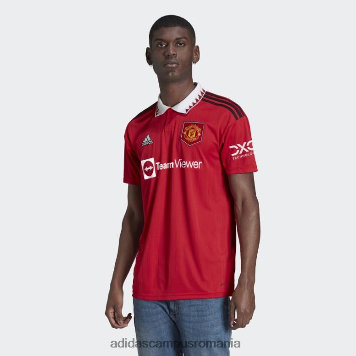 adidas campus romania fashion manchester united tricou acasă 22/23 roșu real bărbați roșu adevărat J266N2751