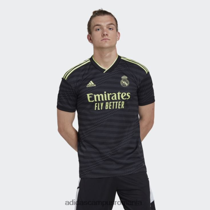 adidas campus romania fashion real madrid 22/23 al treilea tricou lime bărbați negru/var J266N213167