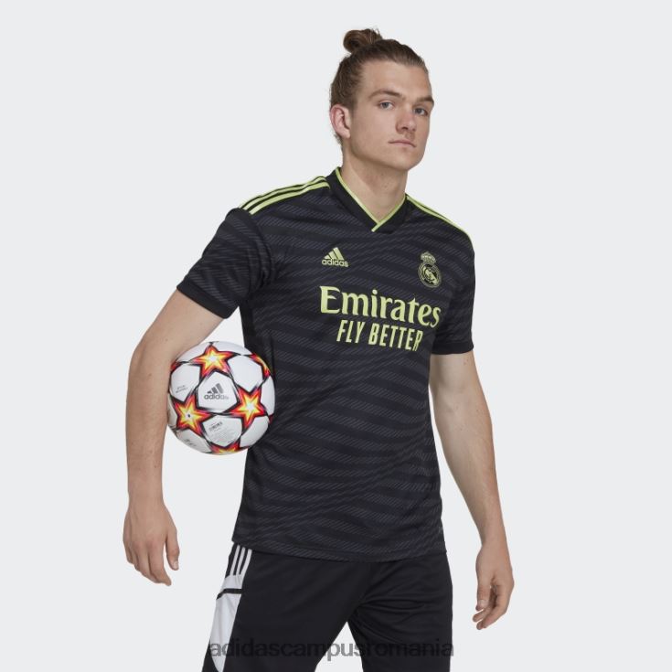 adidas campus romania fashion real madrid 22/23 al treilea tricou lime bărbați negru/var J266N213167