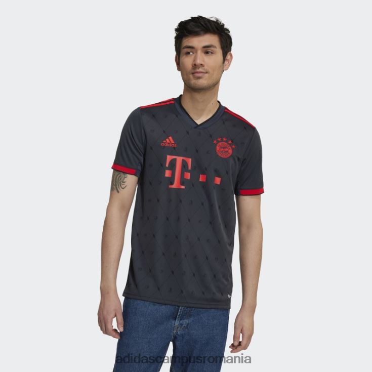 adidas campus romania fc bayern 22/23 tricou al treilea gri noapte adidas bărbați gri de noapte J266N26276