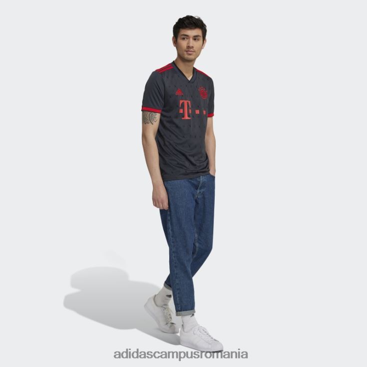 adidas campus romania fc bayern 22/23 tricou al treilea gri noapte adidas bărbați gri de noapte J266N26276