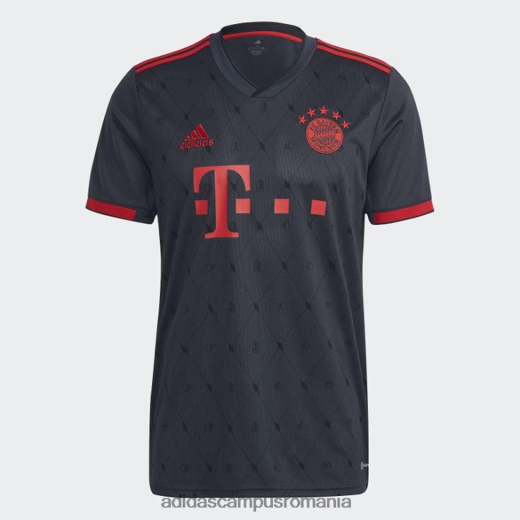 adidas campus romania fc bayern 22/23 tricou al treilea gri noapte adidas bărbați gri de noapte J266N26276