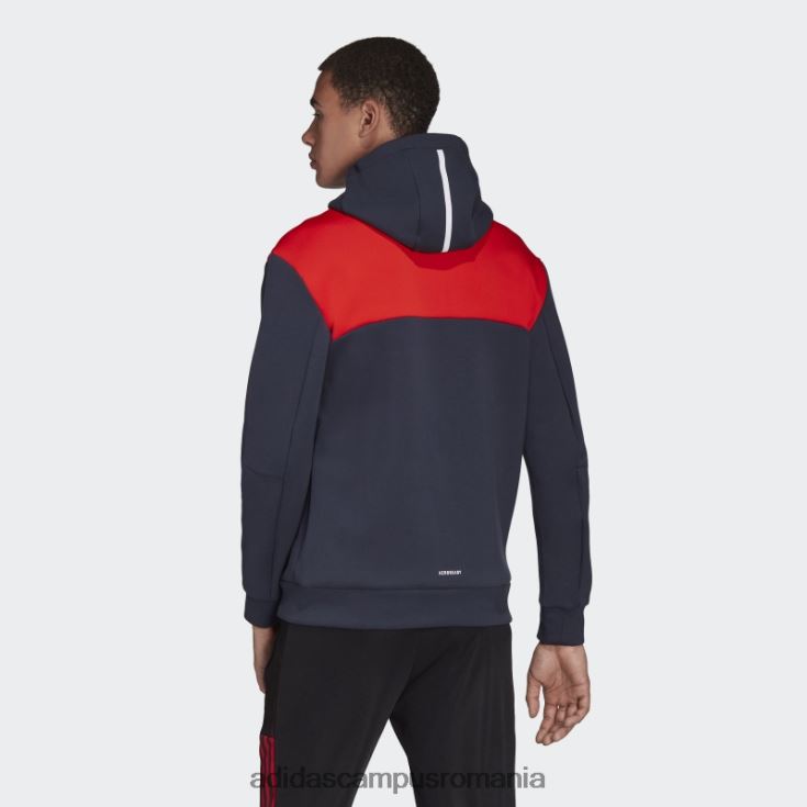 adidas campus romania fc bayern z.n.e. jacheta imn de noapte bleumarin bărbați bleumarin de noapte/roșu J266N214414