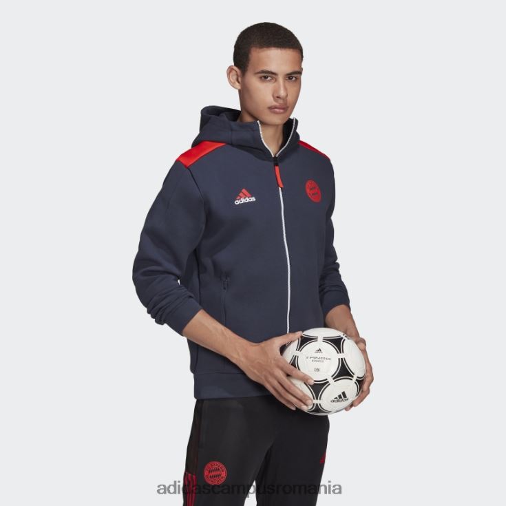 adidas campus romania fc bayern z.n.e. jacheta imn de noapte bleumarin bărbați bleumarin de noapte/roșu J266N214414