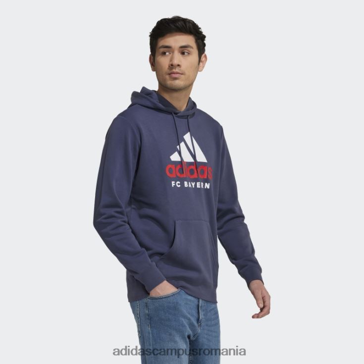 adidas campus romania hanorac cu glugă cu grafică dna fc bayern navy bărbați marina J266N214416