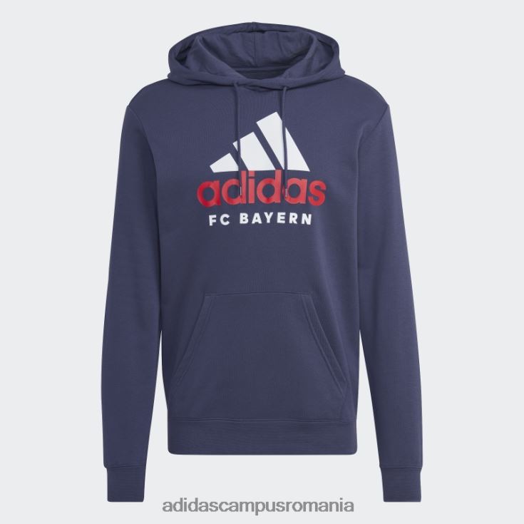 adidas campus romania hanorac cu glugă cu grafică dna fc bayern navy bărbați marina J266N214416