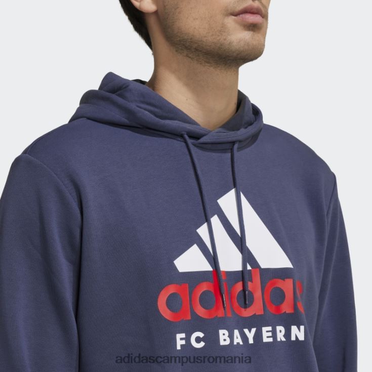 adidas campus romania hanorac cu glugă cu grafică dna fc bayern navy bărbați marina J266N214416