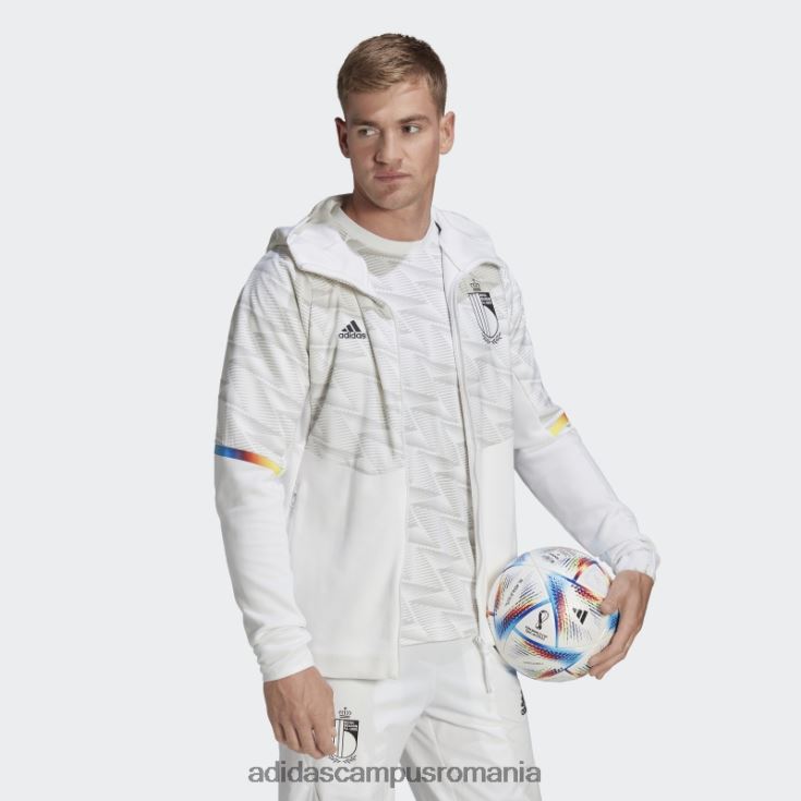 adidas campus romania hanorac de călătorie cu fermoar complet de ziua jocului din belgia alb bărbați alb J266N214911
