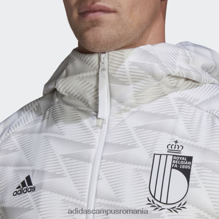 adidas campus romania hanorac de călătorie cu fermoar complet de ziua jocului din belgia alb bărbați alb J266N214911