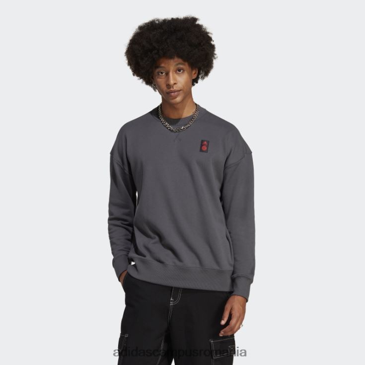 adidas campus romania hanorac gri fc bayern lifestyler crew bărbați gri J266N214398