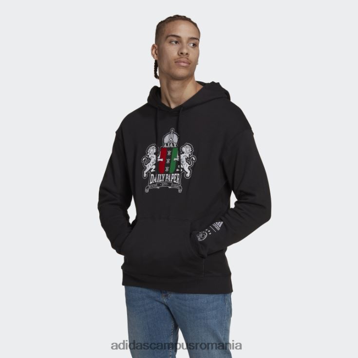 adidas campus romania hanorac negru ajax amsterdam x daily paper grafic bărbați negru J266N214302