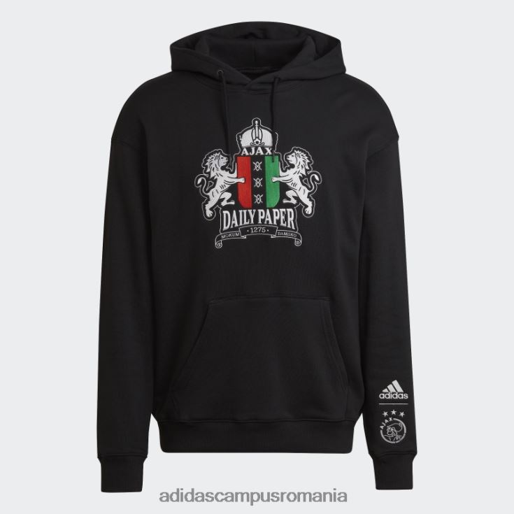 adidas campus romania hanorac negru ajax amsterdam x daily paper grafic bărbați negru J266N214302