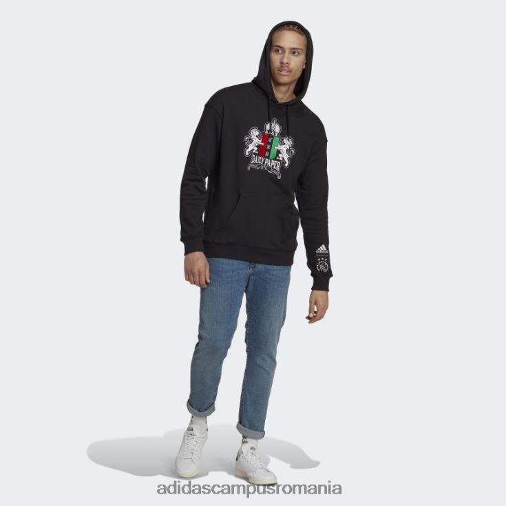 adidas campus romania hanorac negru ajax amsterdam x daily paper grafic bărbați negru J266N214302