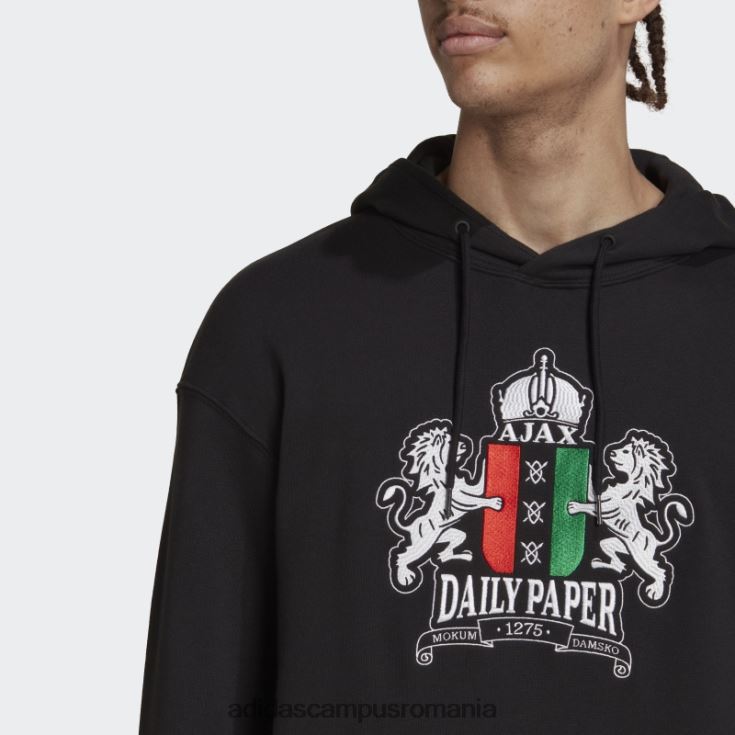 adidas campus romania hanorac negru ajax amsterdam x daily paper grafic bărbați negru J266N214302