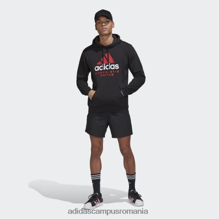 adidas campus romania hanorac negru cu glugă cu grafică ADN manchester united bărbați negru J266N213840