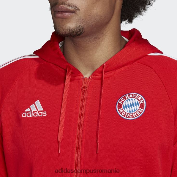 adidas campus romania hanorac roșu fc bayern dna cu fermoar complet adidas bărbați roșu J266N214415