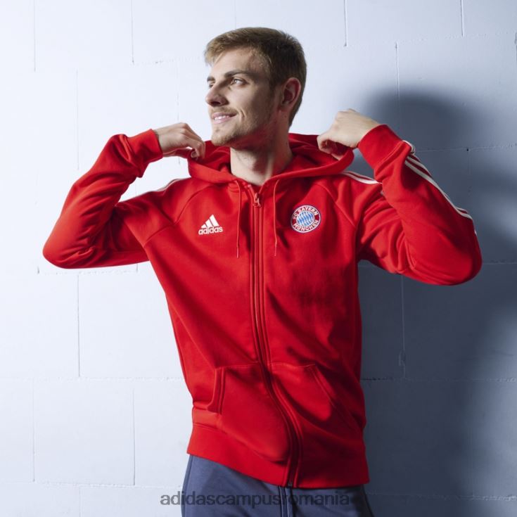 adidas campus romania hanorac roșu fc bayern dna cu fermoar complet adidas bărbați roșu J266N214415