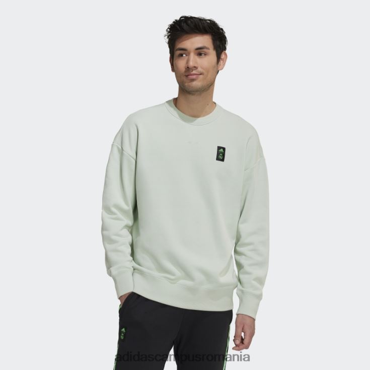 adidas campus romania hanorac verde real madrid lifestyler crew bărbați verde J266N27534