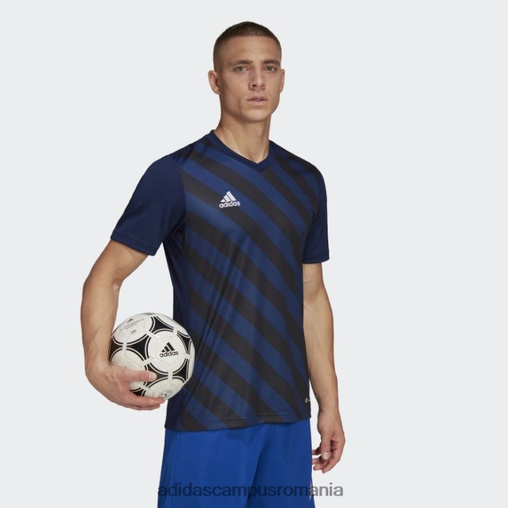 adidas campus romania hot entrada 22 tricou grafic negru bărbați bleumarin/negru J266N213746