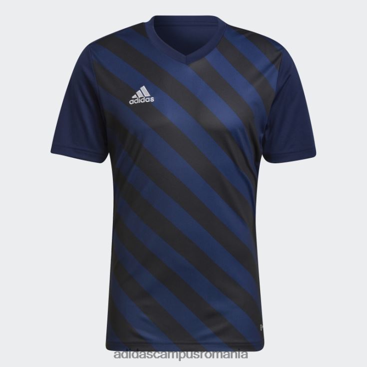 adidas campus romania hot entrada 22 tricou grafic negru bărbați bleumarin/negru J266N213746