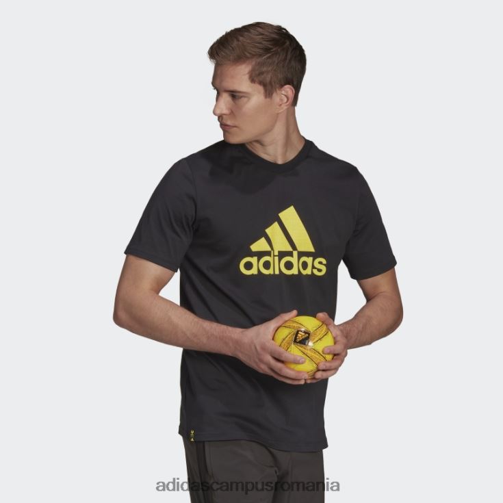 adidas campus romania insigna messi de tricou sport negru bărbați negru J266N21675