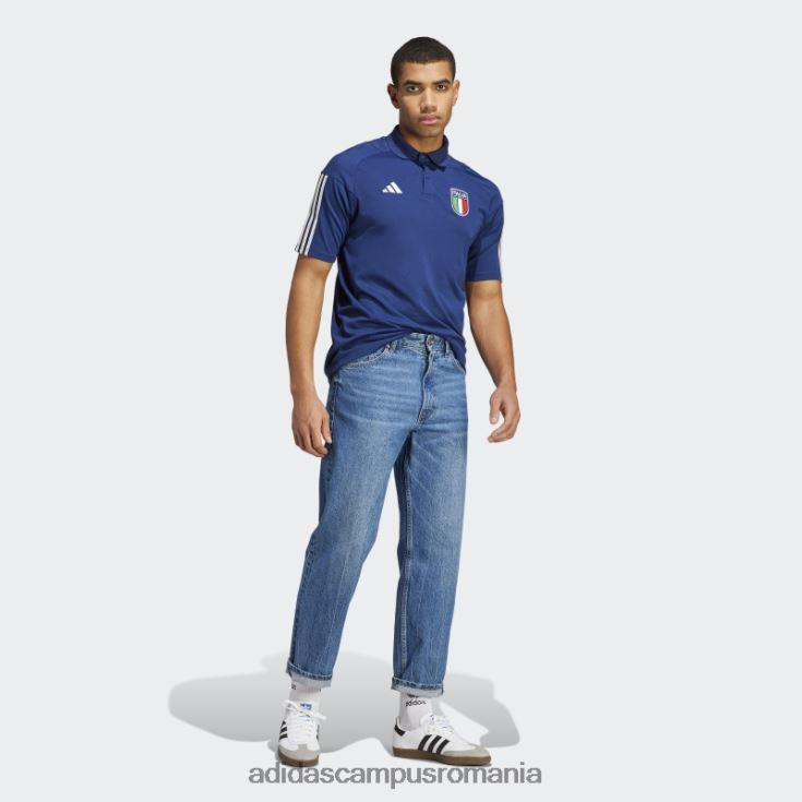 adidas campus romania italia tiro 23 tricou polo bumbac albastru închis bărbați albastru inchis J266N213735