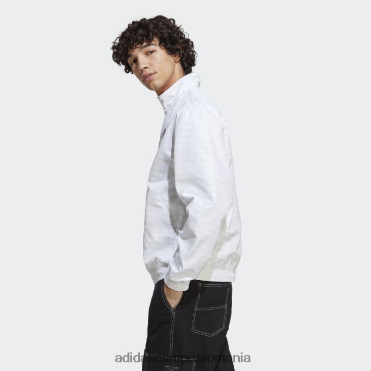 adidas campus romania jachetă albă cu imnul real madrid bărbați alb J266N25872
