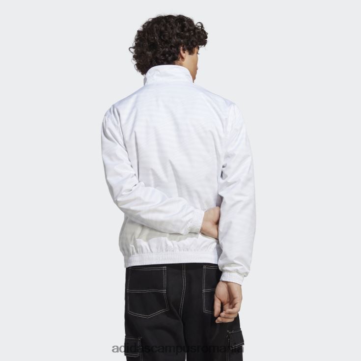 adidas campus romania jachetă albă cu imnul real madrid bărbați alb J266N25872