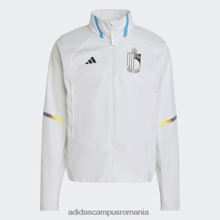 adidas campus romania jachetă albă cu imnul zilei jocului din Belgia bărbați alb J266N27162