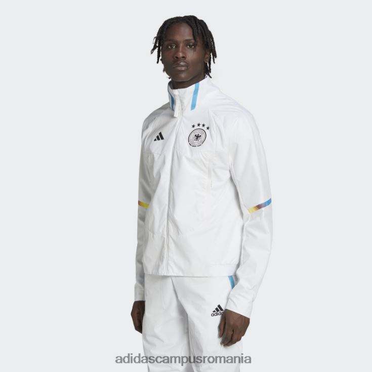adidas campus romania jachetă albă cu imnul zilei jocului german bărbați alb J266N27193
