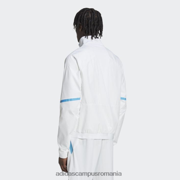 adidas campus romania jachetă albă cu imnul zilei jocului german bărbați alb J266N27193