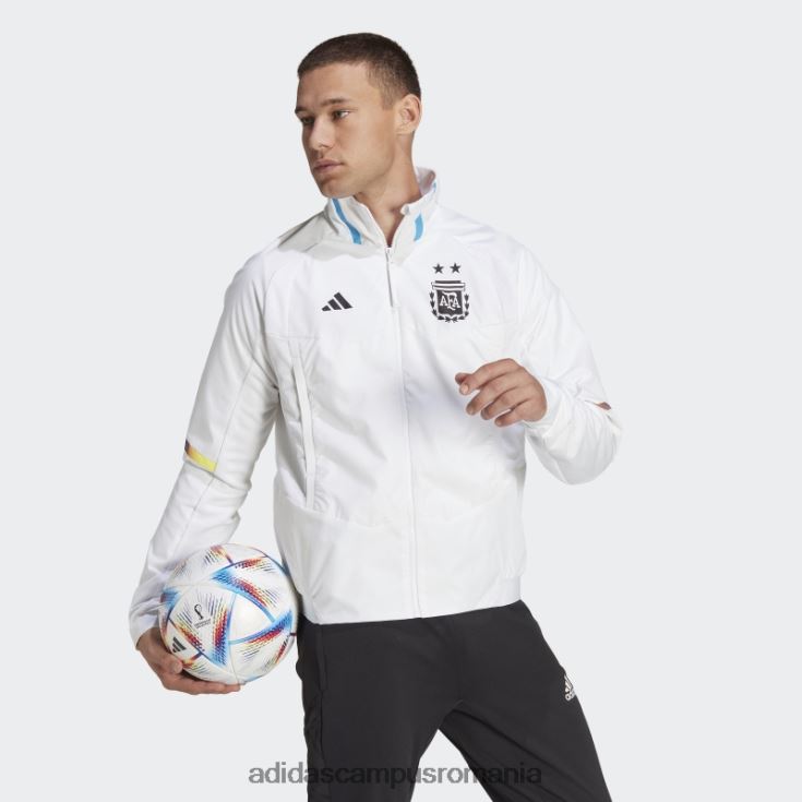 adidas campus romania jachetă argentina pentru ziua jocului, albă bărbați alb J266N27555