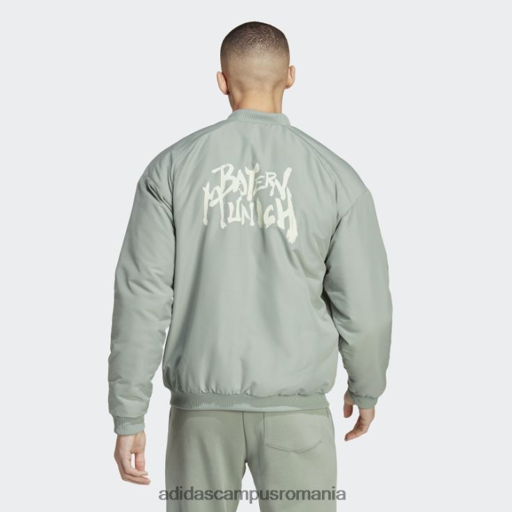 adidas campus romania jachetă căptușită fc bayern chinese story verde argintiu bărbați verde argintiu J266N214188