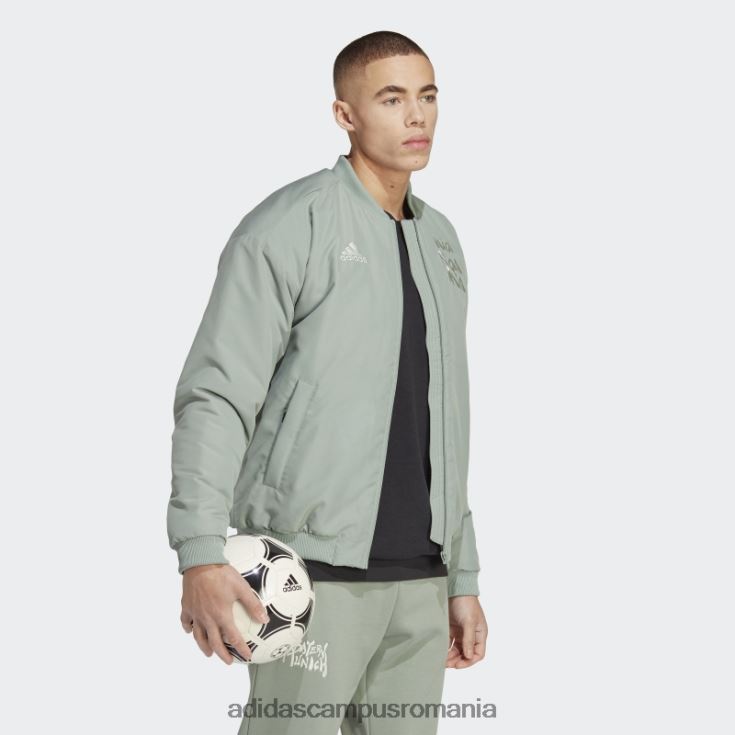 adidas campus romania jachetă căptușită fc bayern chinese story verde argintiu bărbați verde argintiu J266N214188