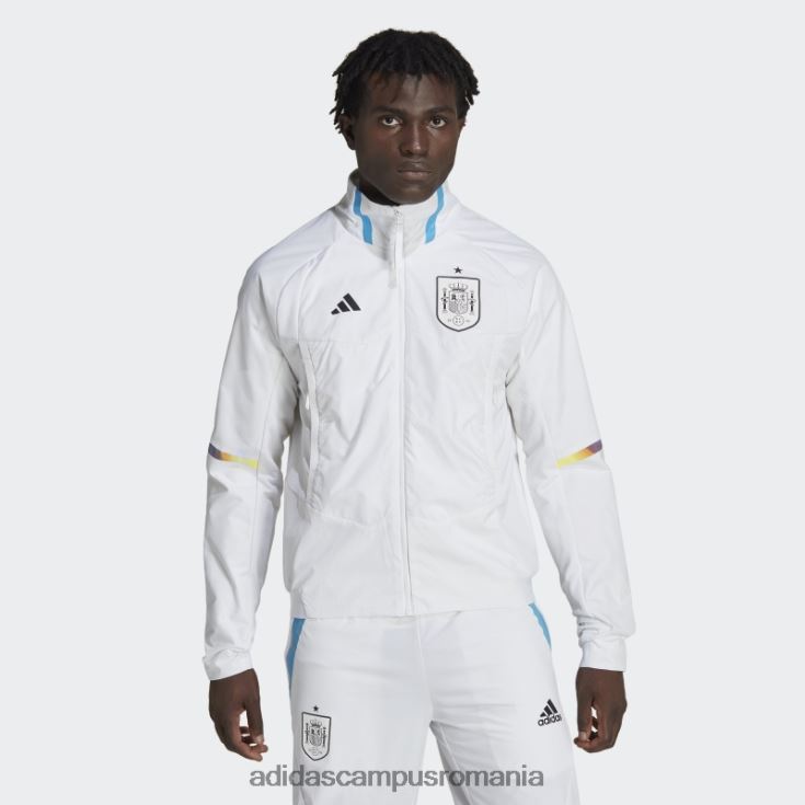 adidas campus romania jachetă cu imn de ziua jocului spaniei albă bărbați alb J266N27148