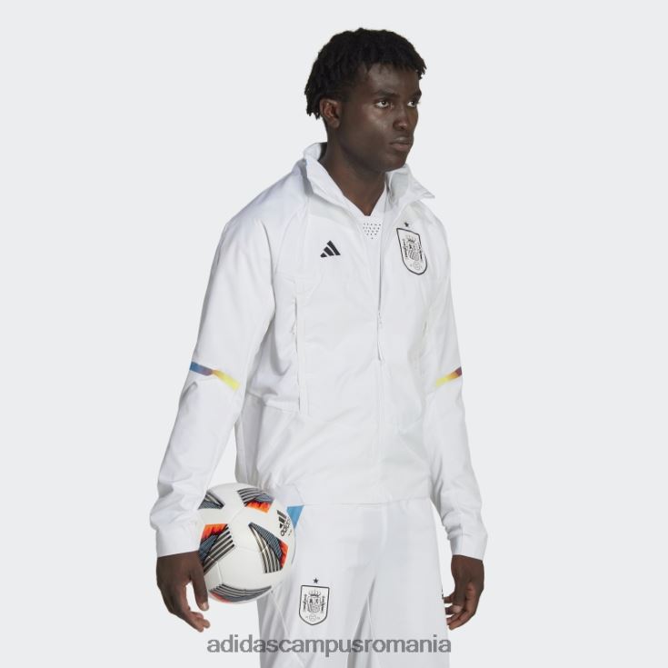 adidas campus romania jachetă cu imn de ziua jocului spaniei albă bărbați alb J266N27148