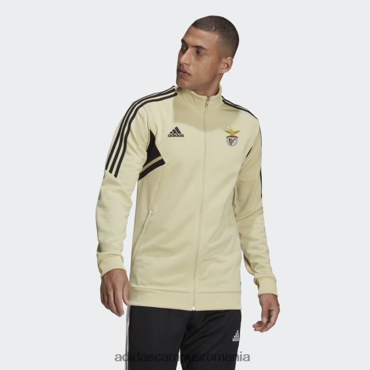 adidas campus romania jachetă de sport benfica condivo bej nisip adidas bărbați bej nisipos J266N214340