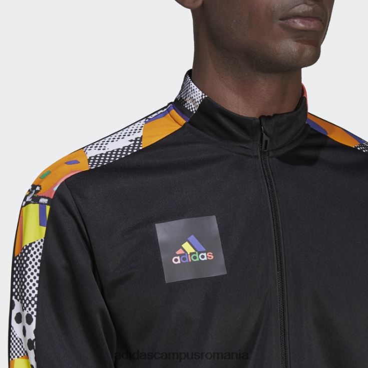 adidas campus romania jachetă de sport tiro pride neagră bărbați negru/multicolor J266N26974